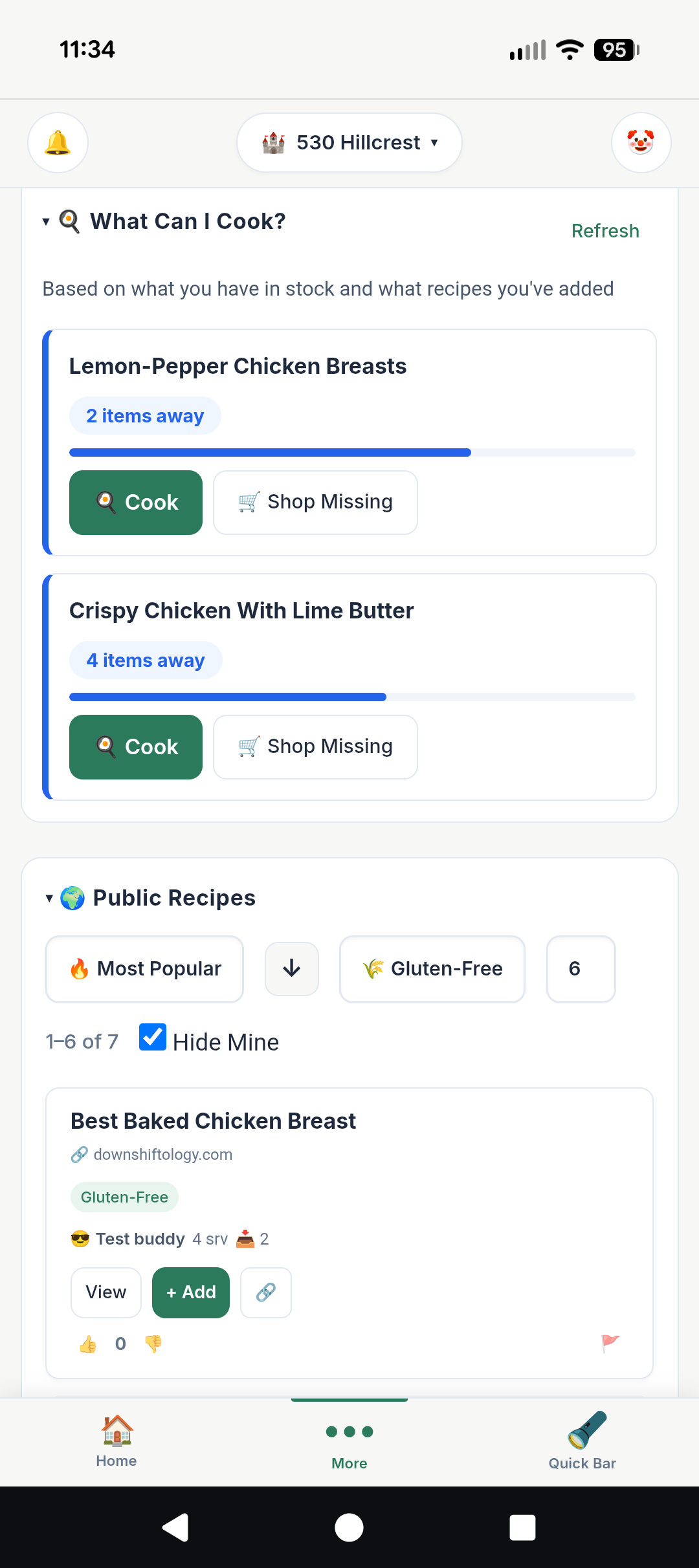 Discover community recipes matching your pantry