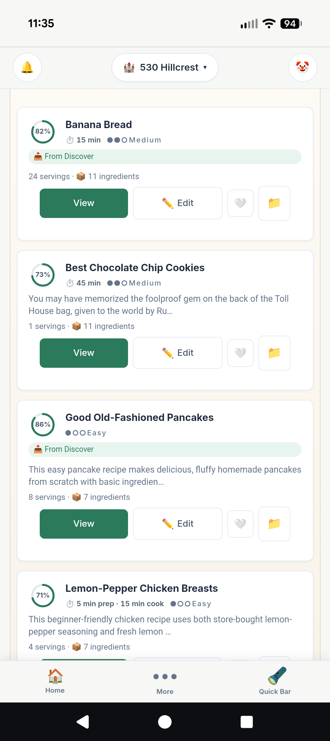 Recipe collections with Use It or Lose It